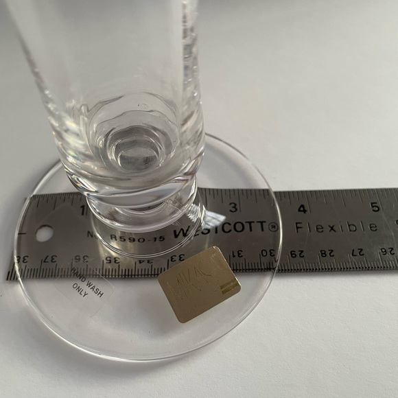 Mikasa Crystal Glass Vase with Gold Bands - Picture 3 of 5